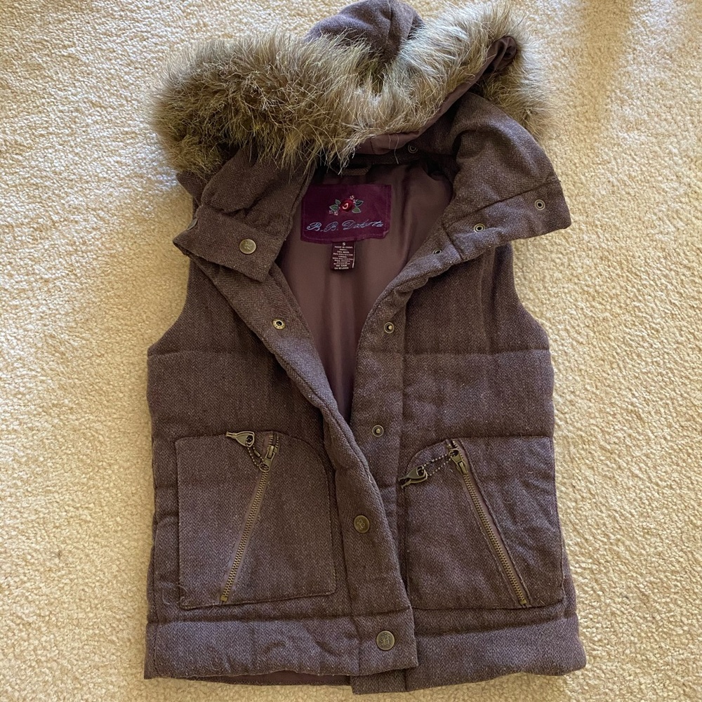BB Dakota fur trim vest